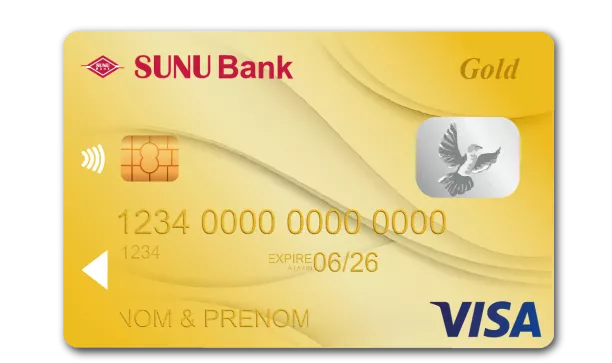 Carte Visa Gold SUNU Bank Sénégal